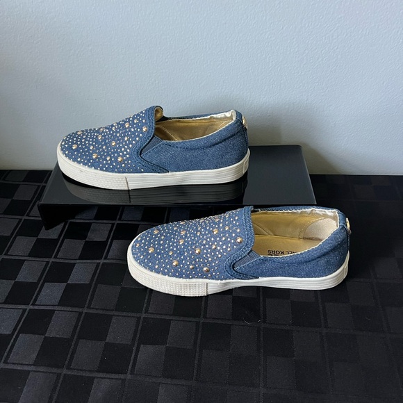 Kids Jean with Gold Studs Slip On Michael Kors Sneakers - Picture 5 of 6